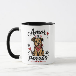 Amor y Perros Funny Dog Lover Design Mug