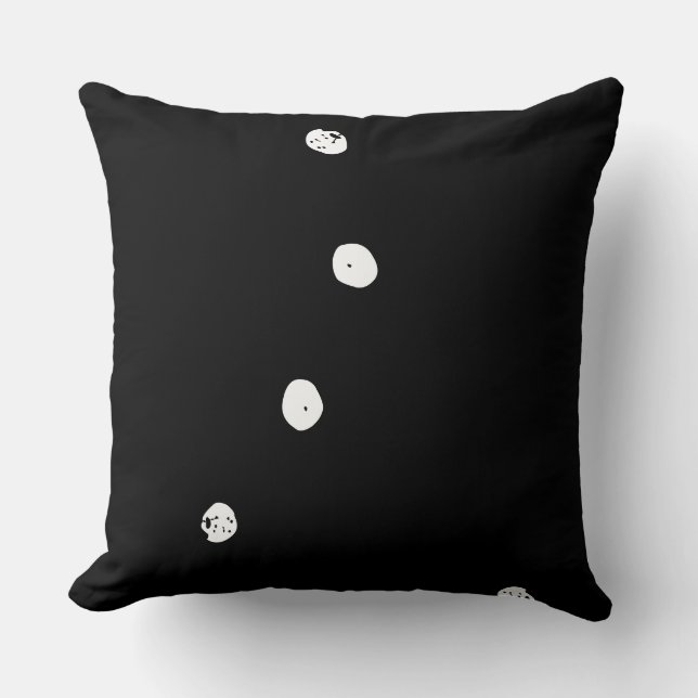 Amora a abstract black and white cushion (Front)