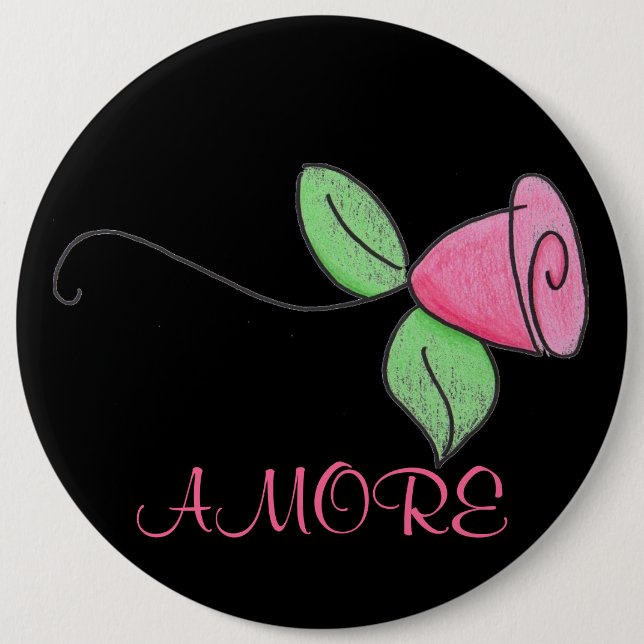 AMORE 6 CM ROUND BADGE (Front)