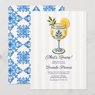 Amore Amalfi Coast Italian Cocktail Bridal Shower Invitation