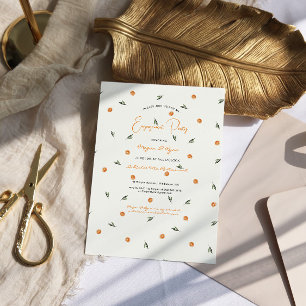 Amore & Aranci   A Sweet Citrus Engagement Party Invitation