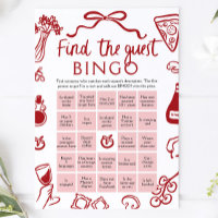Amore Find the Guest Bingo Bridal Shower Game