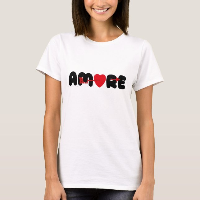 Amore Herz arrow love Valentine's Day T-Shirt (Front)