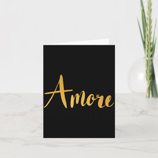 Amore - Italian Love Valentine's Day  Card (Front)