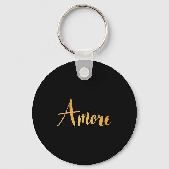 Amore - Italian Love Valentine's Day  Key Ring (Front)