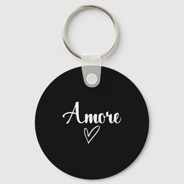Amore Italian Love Valentines Day  Key Ring (Front)