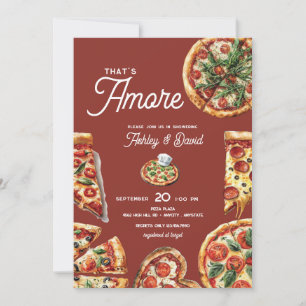 Amore Italian Pizza Couples Shower Bridal Shower Invitation