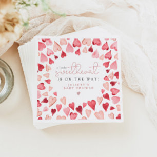 AMORE Little Sweetheart Valentine Day Baby Shower Napkin