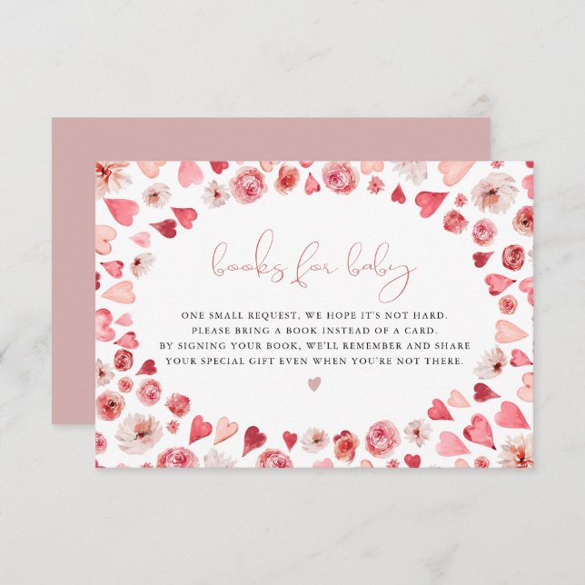 AMORE Little Sweetheart Valentines Books for Baby Invitation (Front/Back)