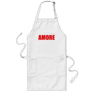 Amore love in Italian Long Apron