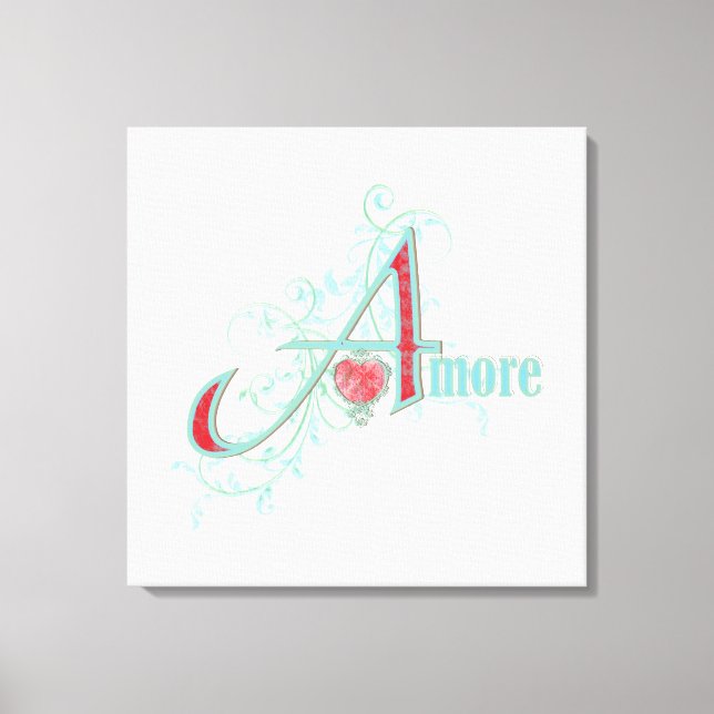 AMORE - Love - Wrapped Canvas (Front)