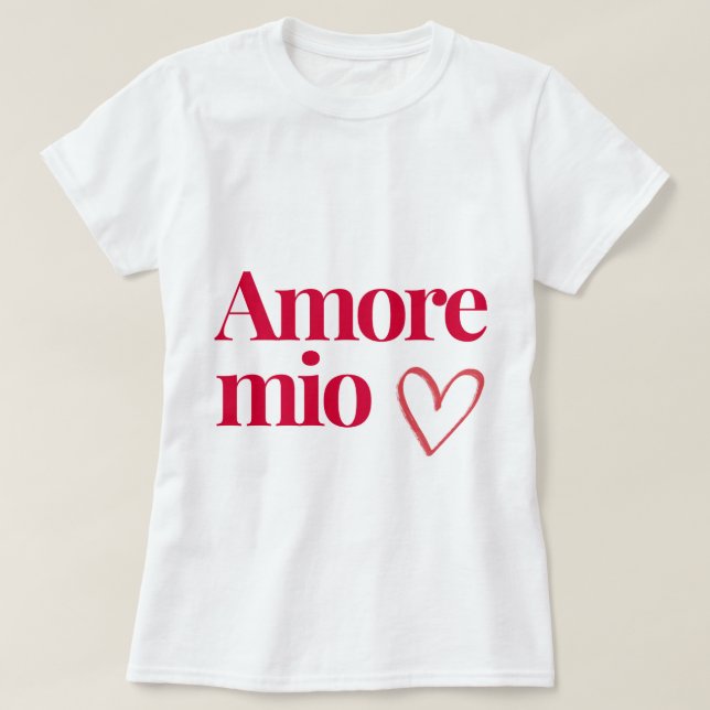 Amore Mio ❤️ T-shirt - Romantic Gift in cotton (Design Front)