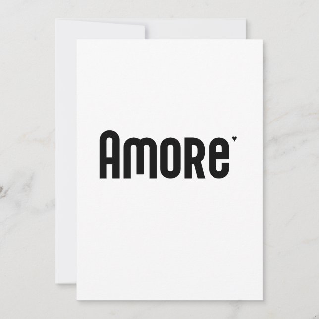 Amore - valentine typography card (Front)