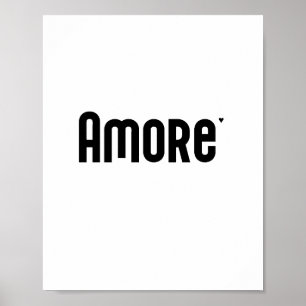 Amore - valentine typography poster