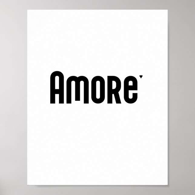 Amore - valentine typography poster (Front)