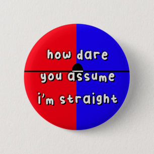 Amoretrosexual Pride - “How Dare You Assume” -LGBT 6 Cm Round Badge