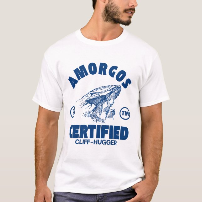 Amorgos: certified cliff-hugger T-Shirt (Front)