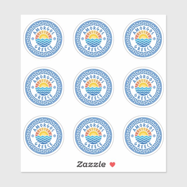 Amorgos Island, Greece Multiple Pack Sticker (Sheet)