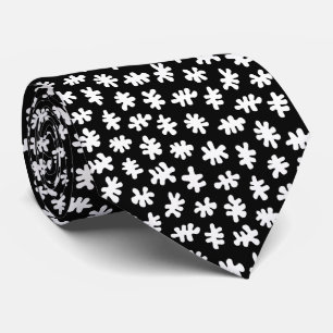Amorphic Shapes 120322 - White on Black Tie