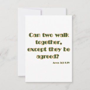 Amos 3:3 KJV Bible Scripture Greeting Card