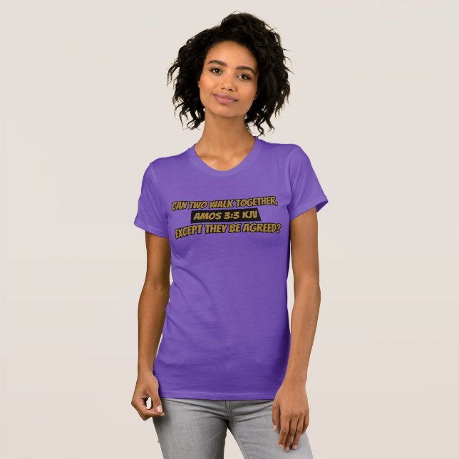 Amos 3:3 KJV Bible Verse Scripture Women's T-Shirt (Front Full)