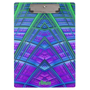 AMOS ~ 3D! ~ Green Purple and Blue original ~ Clipboard