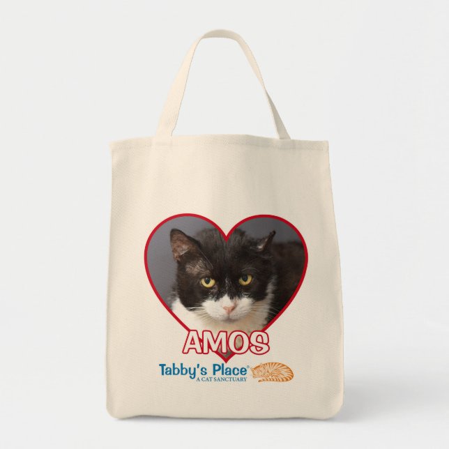 Amos - Cotton Grocery Tote Bag (Front)