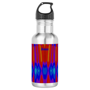 AMOS ~CUTE GLOSSY! ~Purple Red Blue Orange 3D~ 532 Ml Water Bottle