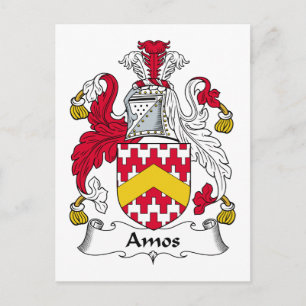 Amos Family Crest Postcard
