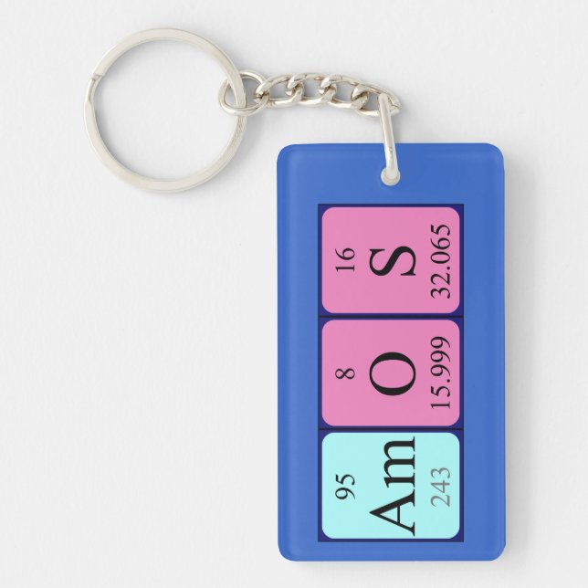Amos periodic table name keyring (Front)