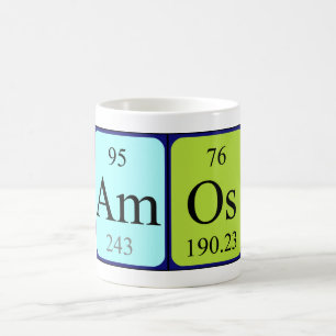 Amos periodic table name mug