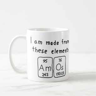 Amos periodic table name mug