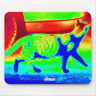 AMOS ~ Personalised Thermal Design ~ Spanish Cat Mouse Mat