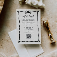 Amour French Bow | Wedding Guest Details QR Code