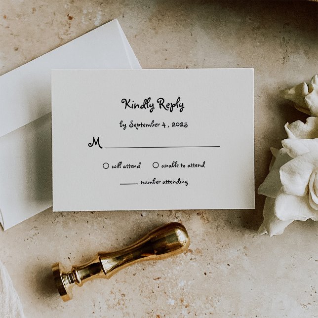 Amour | French Style Wedding RSVP Card (Creator Uploaded)