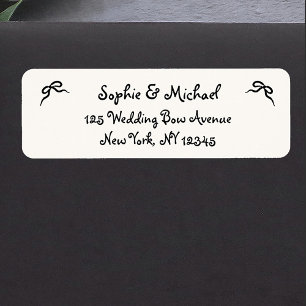 Amour Illustrated French Bow Return Address