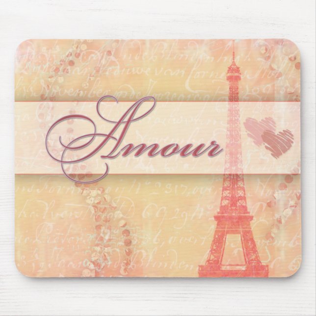 Amour in Paris Mouse Mat (Front)