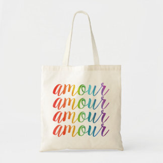 Amour in Rainbows Tote Bag
