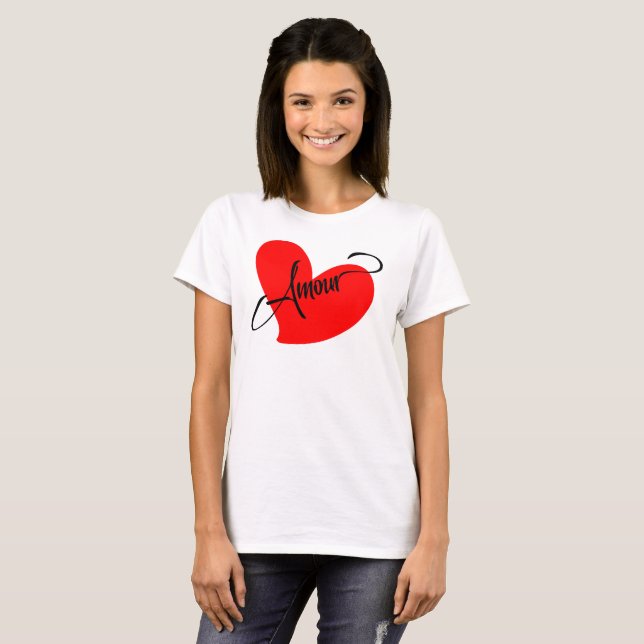Amour (Love In French) T-Shirt (Front Full)