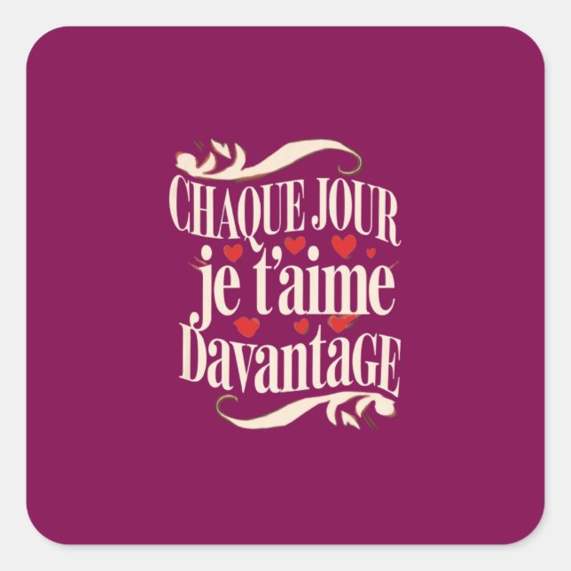 Amour pour Toujours Square Sticker (Front)
