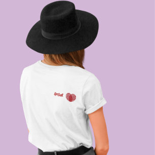 Amour Red Fingerprint Heart T-Shirt