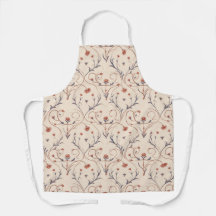 Amour Vine All-Over Print Apron, Medium