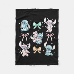 & Angel Coquette Style Bows Valentine's Day Fleece Blanket