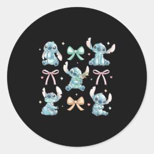 &amp; Scrump Coquette Style Bows Valentine's Day  Classic Round Sticker