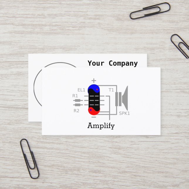 Amp Tube Business Card (Front/Back In Situ)