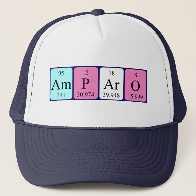 Amparo periodic table name hat (Front)