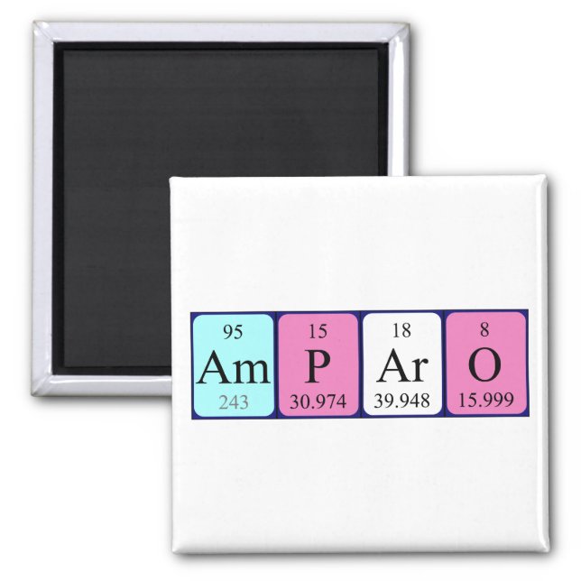 Amparo periodic table name magnet (Front)