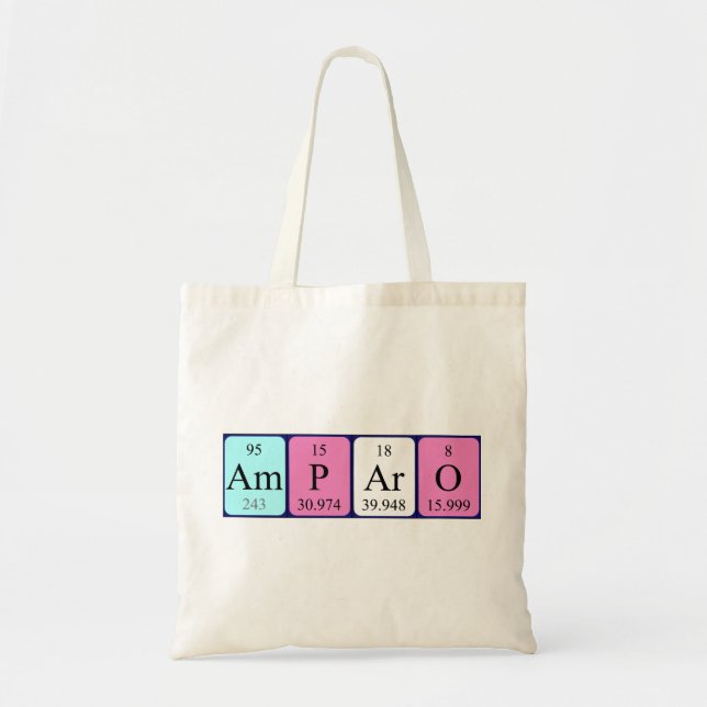 Amparo periodic table name tote bag (Front)