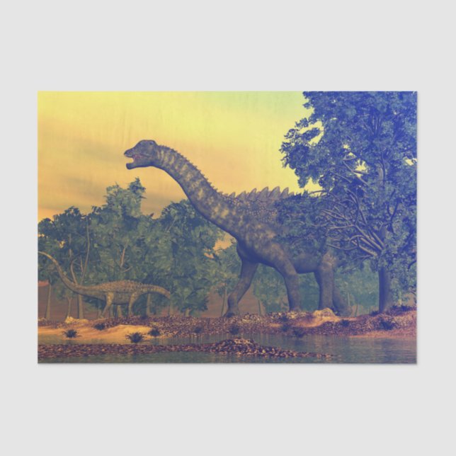 Ampelosaurus dinosaurs tissue paper (Front)