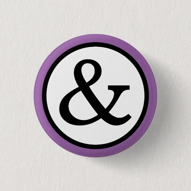 Ampersand 3 Cm Round Badge (Front)
